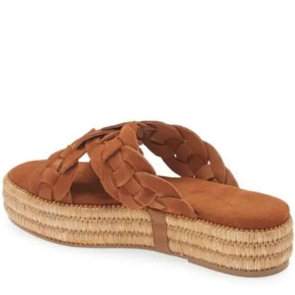 Cecelia New York Gester Platform Slide Sandal- Oak - Picture 3 of 10
